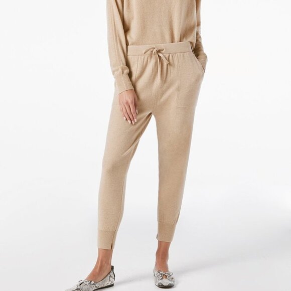 Frame Lounge 100% Cashmere Jogger in Caramel Heather - Picture 1 of 14